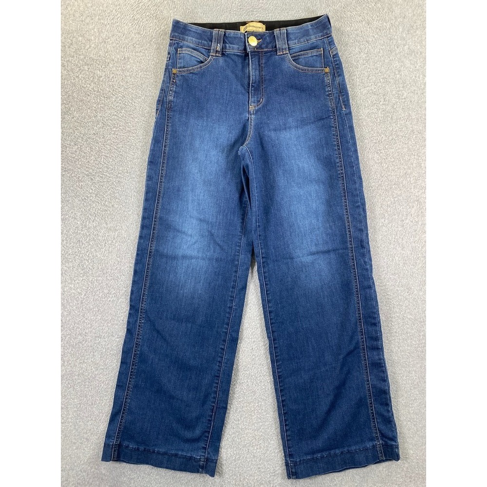 Democracy Ab Technology Wide Leg Women's Jeans 4 Blue Dark Wash Stretch BOHO